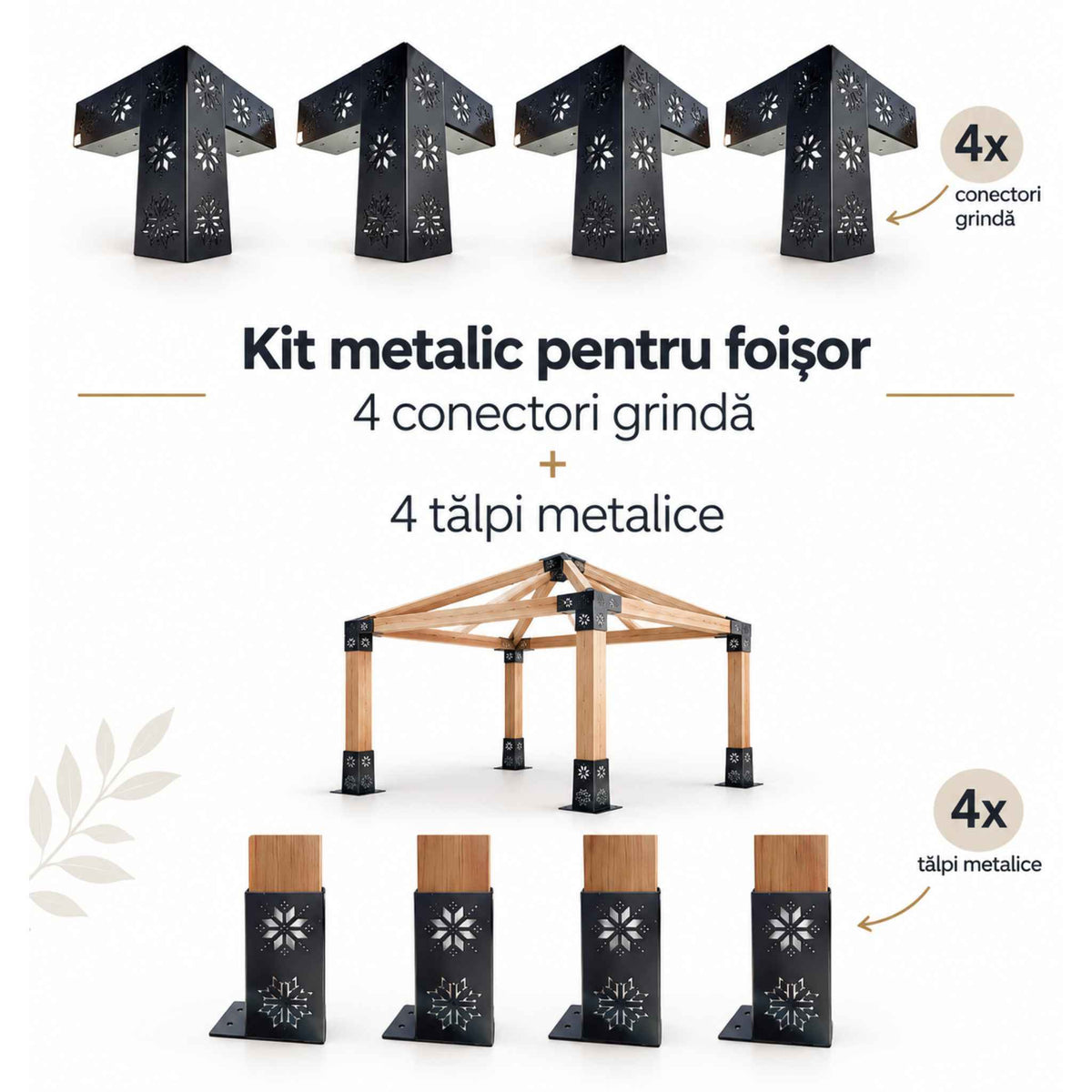 Kit Metalic Constructie Foisor - Decupaj Motiv Traditional