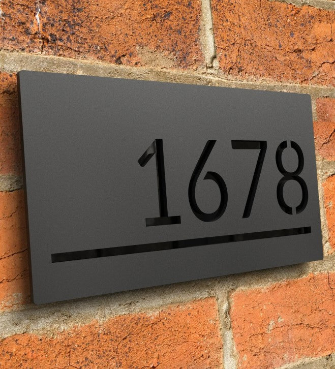 Numar casa/poarta/aparatament/usa , metalic, personalizat, negru, cnc