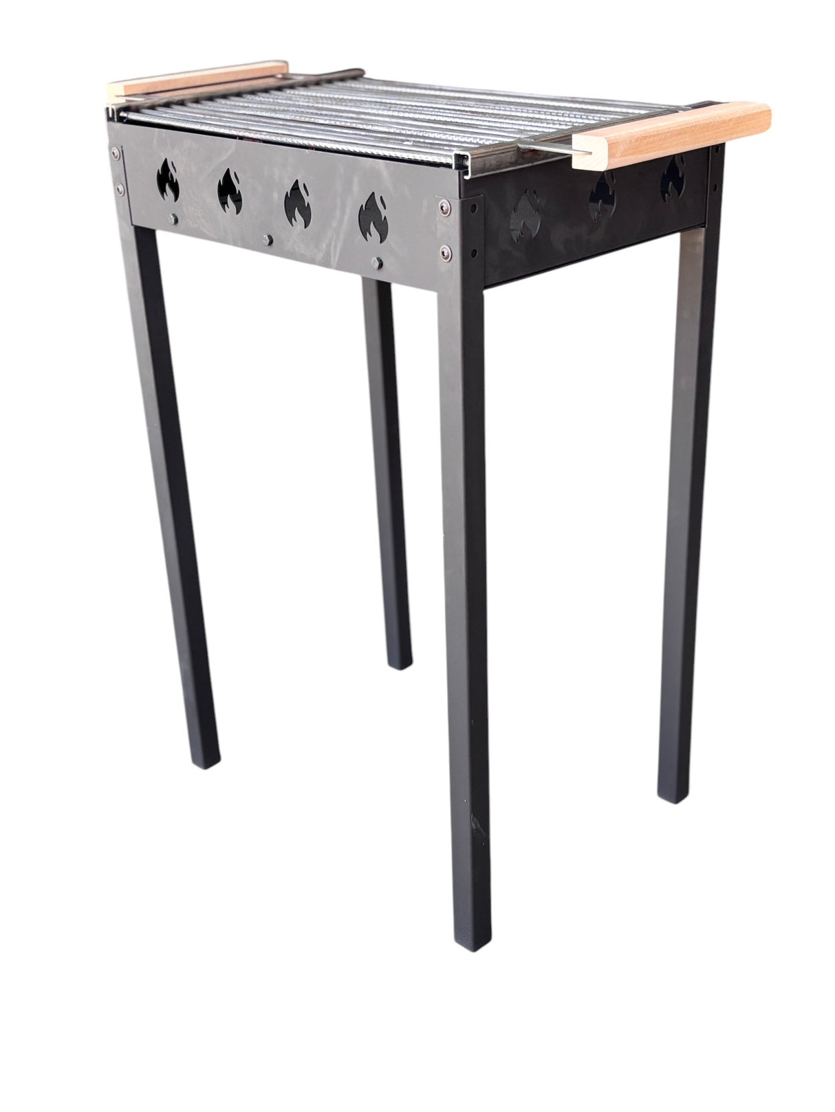 Gratar Gradina portabil 50 x 35 cm bare rotunde din otel 8mm , Personalizabil, Demontabil