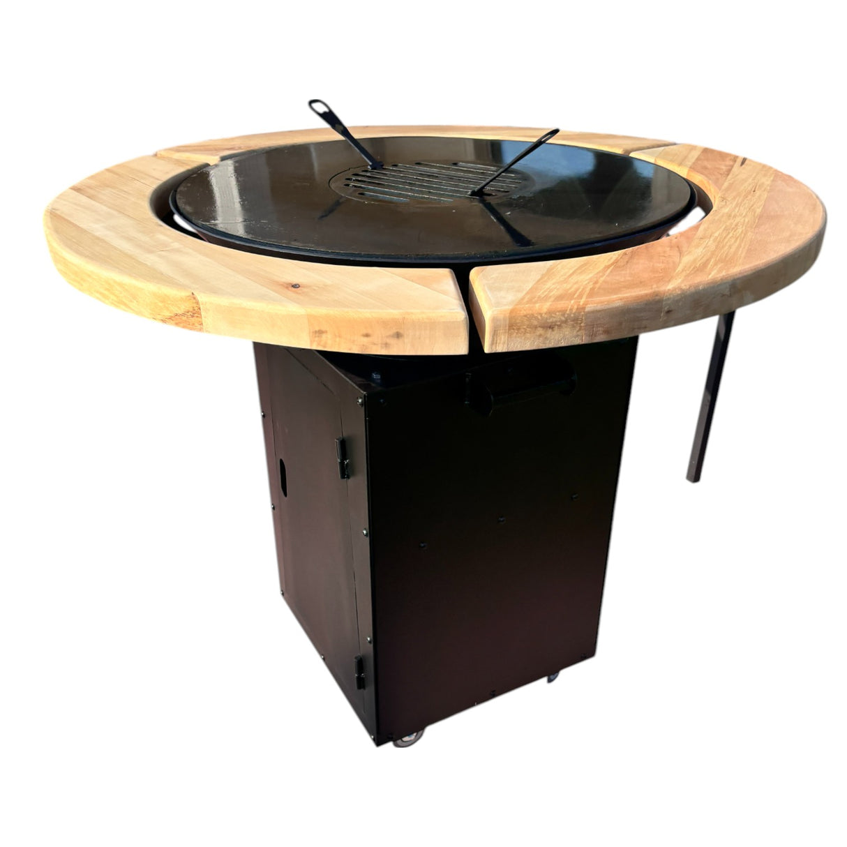 Gratar Rotund de gradina diametru 75 cm fire pit cu Plita rotunda 10 mm Otel dur