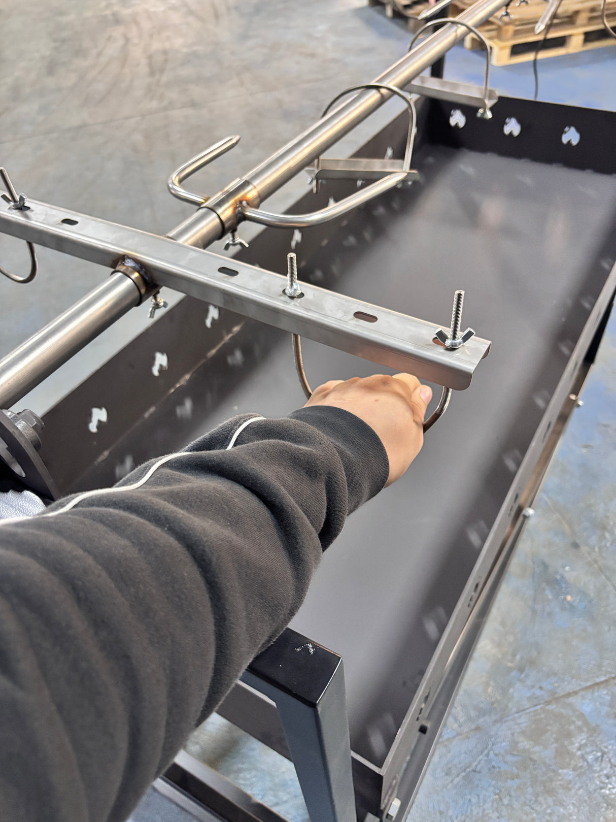 Protap Rotisor inox ,electric profesional 100 kg , porc ,purcel,vitel,berbecut,berbec ,cu focar reglabil, 160 cm x 60 cm