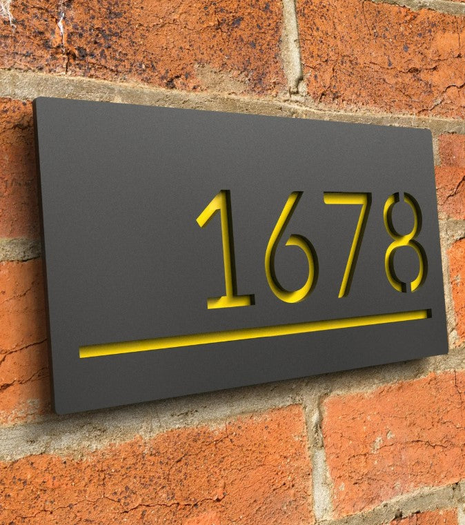 Numar casa/poarta/aparatament/usa , metalic, personalizat, negru, cnc