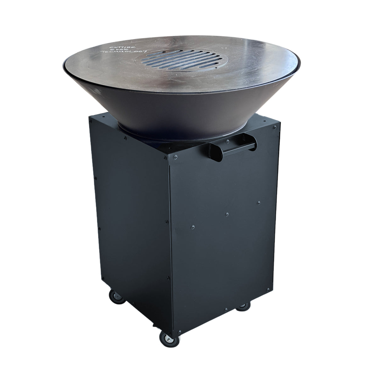 Gratar Rotund de gradina diametru 75 cm fire pit cu Plita rotunda 10 mm Otel dur