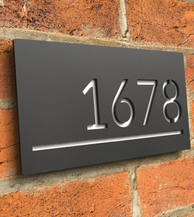 Numar casa/poarta/aparatament/usa , metalic, personalizat, negru, cnc