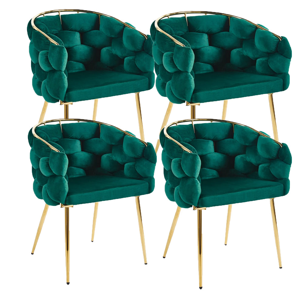 Set scaune bucatarie/living/dinning, cu picioare metalice, husa catifea