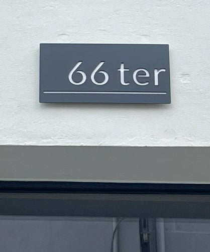 Numar casa/poarta/aparatament/usa , metalic, personalizat, negru, cnc