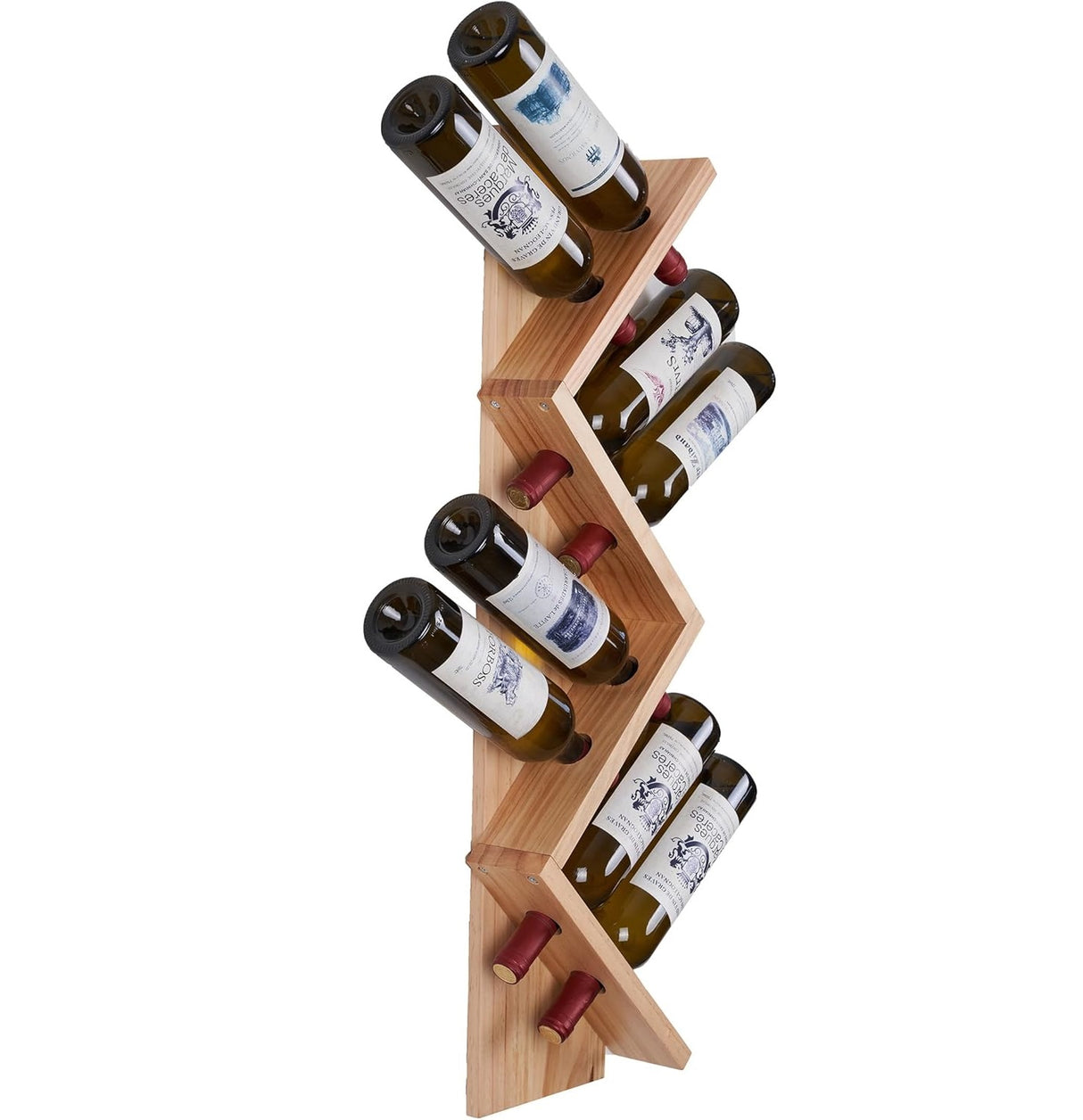 Suport sticle vin, raft perete vin, din lemn, rezistent