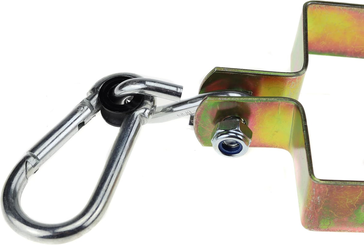 Colier carlig leagan carabiniera fixare ginda 90 x 90   scranciob conector din metal suporta 100 kg -gold