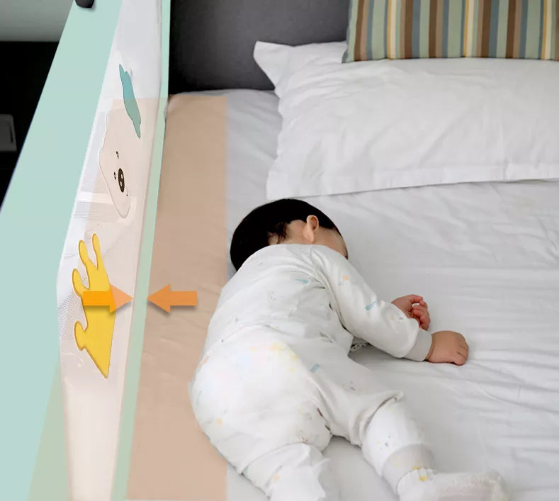 Set 3 bariere protectie culisante + STABILIZATOR pentru pat, inaltime reglabila 68-98 cm, 160 cm 180 cm 200 cm