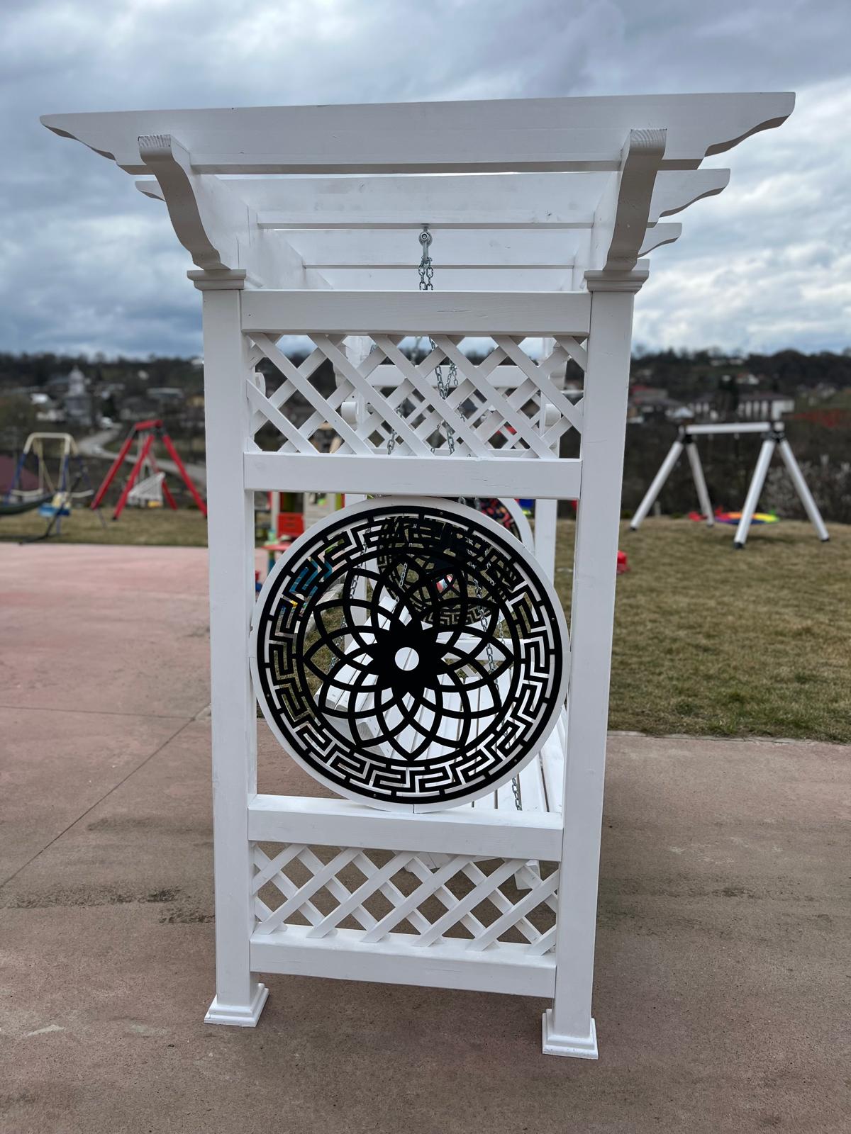 Balansoar gradina leagan lemn pentru curte terasa tip pergola, 2 locuri