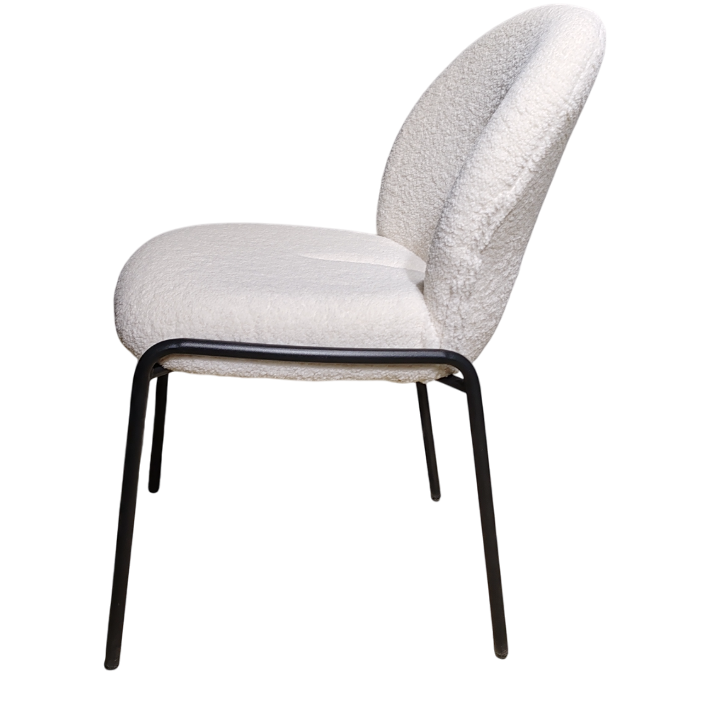 Scaun bucatarie, scaun bar, scaun dining, scaun tapitat, 52x62x87 cm, alb