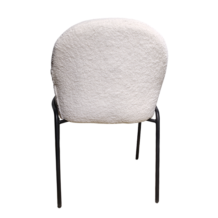 Scaun bucatarie, scaun bar, scaun dining, scaun tapitat, 52x62x87 cm, alb