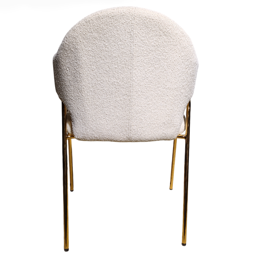 Scaun bucatarie, scaun bar, scaun dining, scaun tapitat, cadru metalic, perna burete, elegant, ergonomic 55 X 78 cm, alb