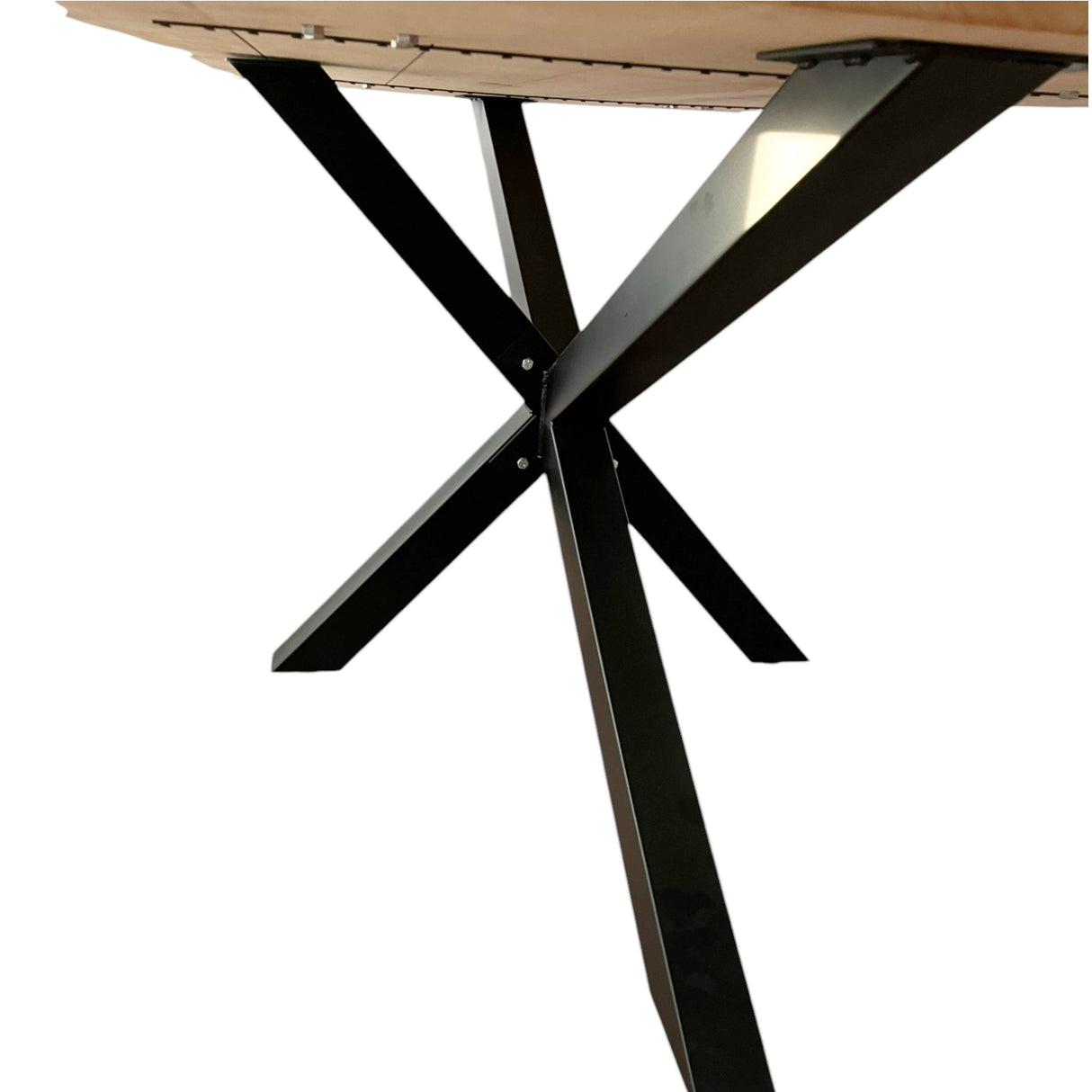 Masa bucatarie din lemn masiv cu picioare metalice, living/dinning, 200x100x77cm