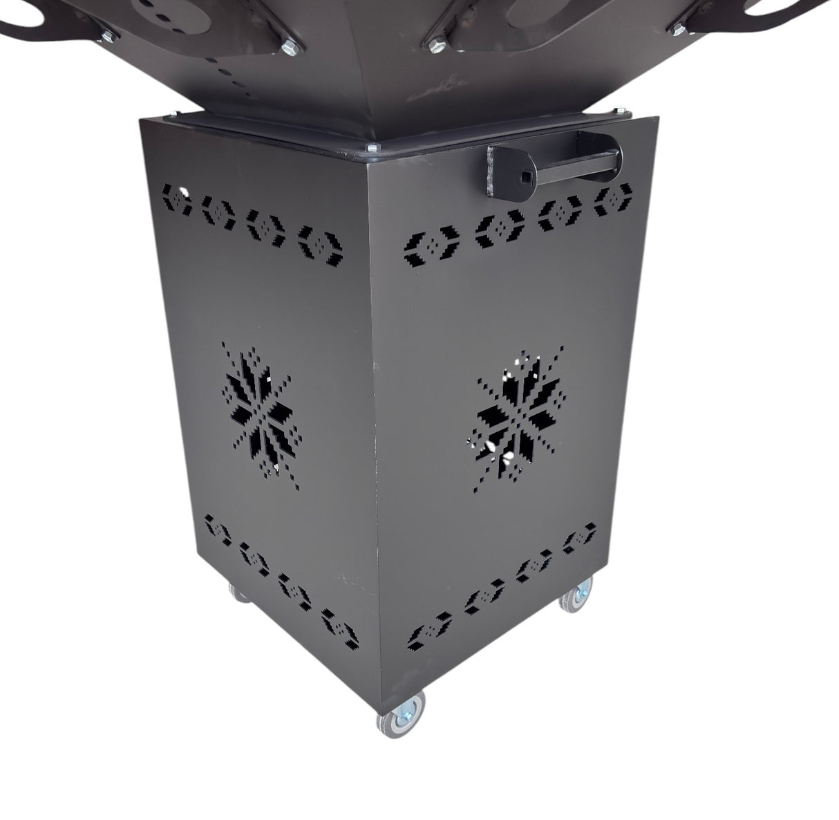 Fire Pit, Gratar cu plita 95x 95 cm din otel 10 mm pe lemne, pentru gradina sau terasa+ grill detasabil