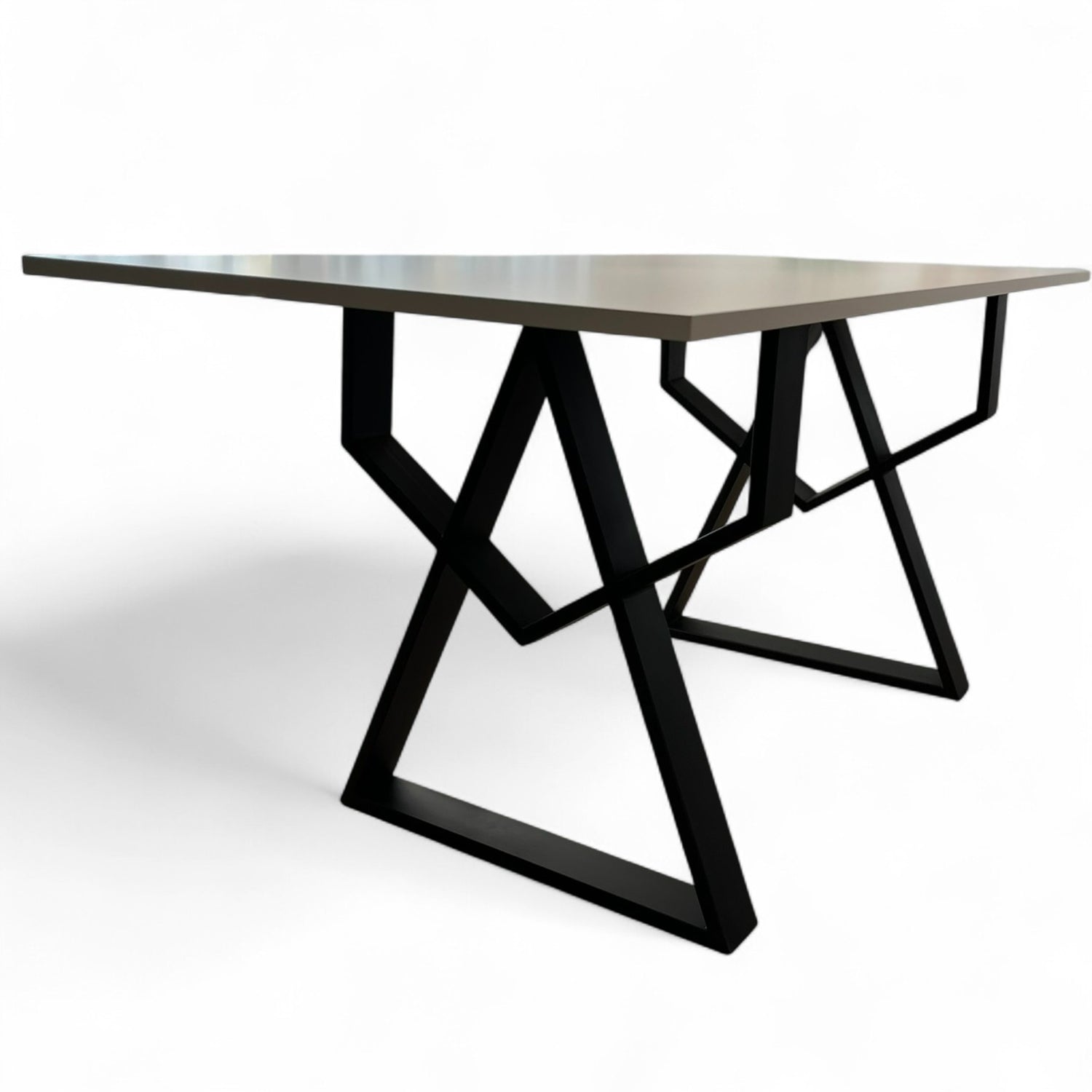 Set masa cu scaune bucatarie, dining, living, sufragerie, blat bej cu picioare metalice,  scaune husa gri ,4 persoane, DANA