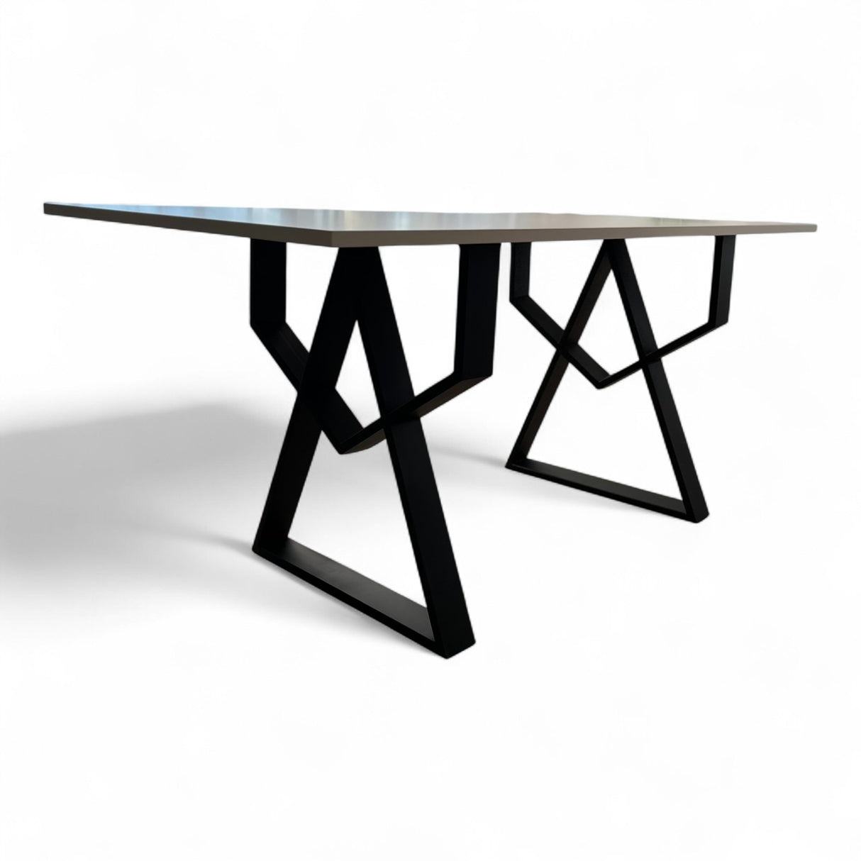 Set masa cu scaune bucatarie, dining, living, sufragerie, blat din pal cu picioare metalice, scaune husa catifea gri, 4 persoane, Alina