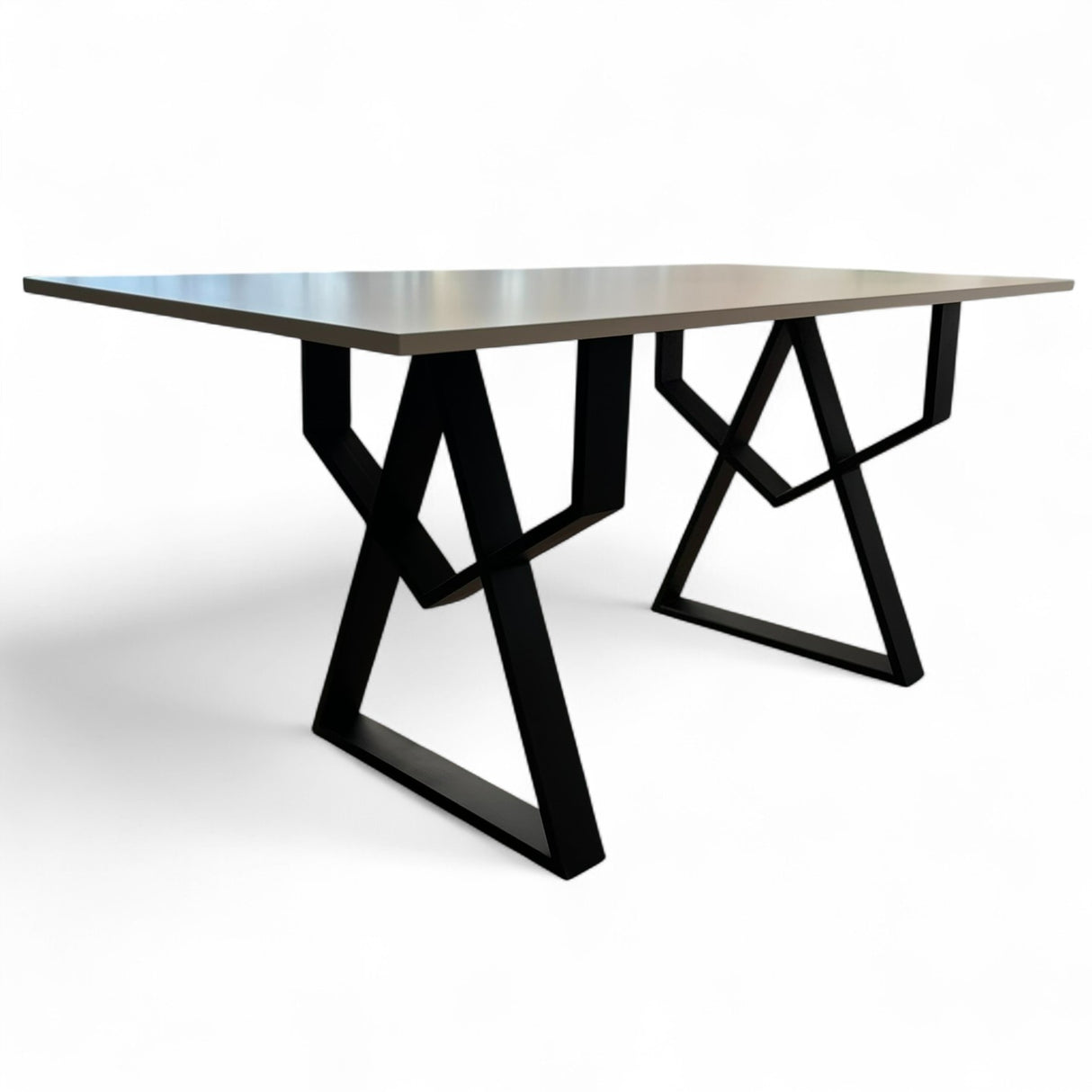Set masa cu scaune bucatarie, dining, living, sufragerie, blat bej cu picioare metalice,  scaune husa gri ,4 persoane, DANA