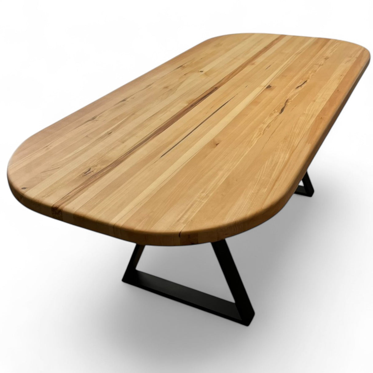 Masa lemn de tei, cu picioare metal, 200x95x78 cm, Elisabeta