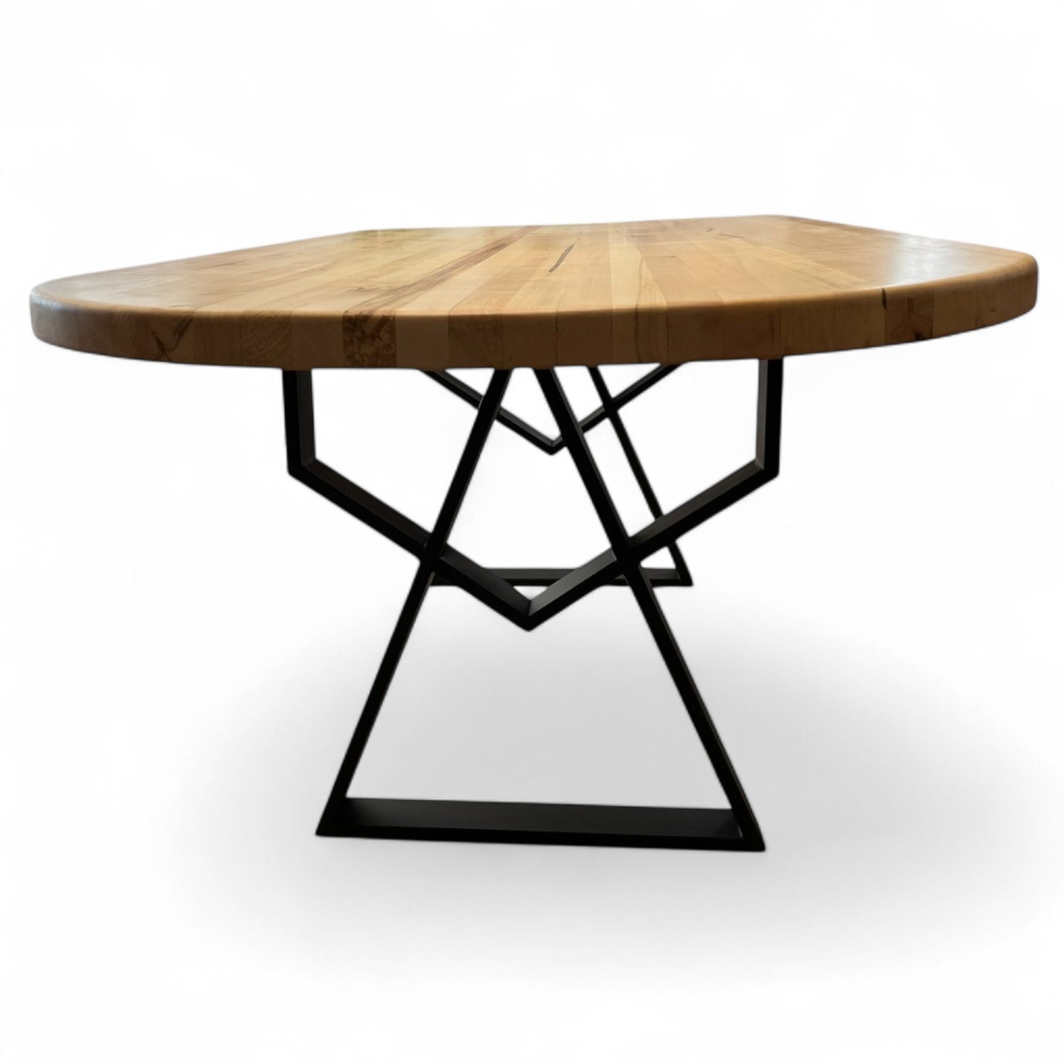 Masa lemn de tei, cu picioare metal, 200x95x78 cm, Elisabeta