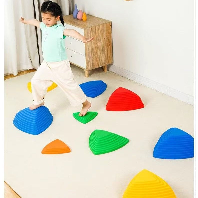 Set de pietre de echilibru pentru copii, pietre de rau, discuri senzoriale pentru spatiul de joaca