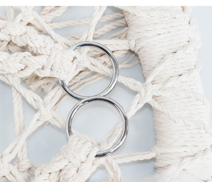 Fotoliu suspendat, Hamac tip scaun, din bumbac, suspendat, pentru interior sau terasa