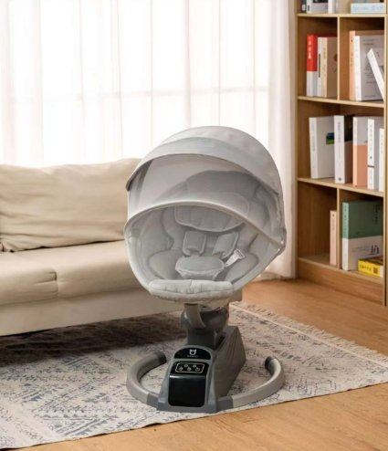Leagan electric bebe, balansoar bebelusi, cu melodii, aplicatie monitorizare telefon,