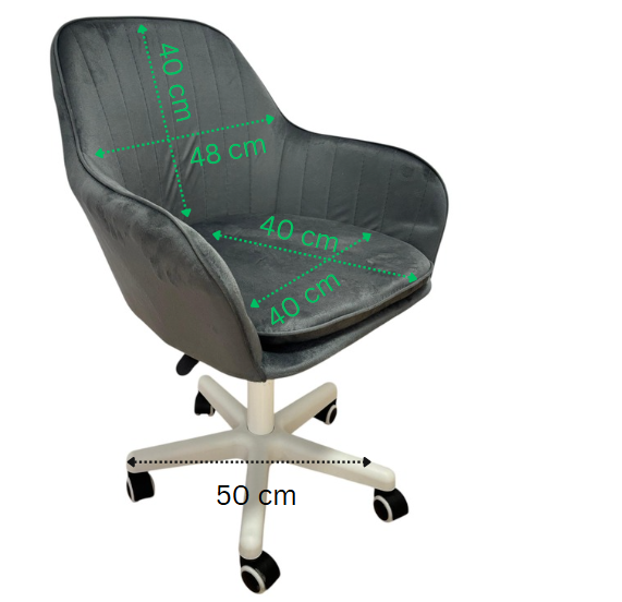 Scaun birou, modern, din catifea, cu inaltime reglabila intre 30-40 cm
