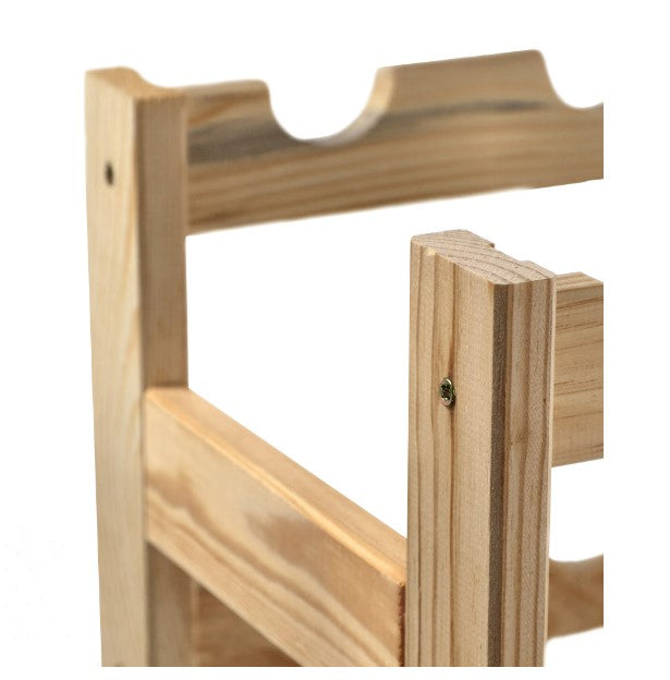 Suport sticle vin, raft vin pentru casa sau pivnita, beci, din lemn, rezistent, 20 sticle, 54.2 x 53 x 25.3 cm