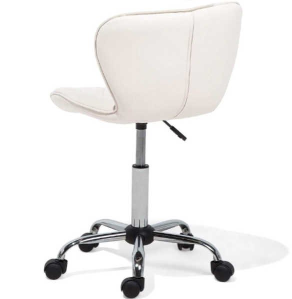 Scaun cu roti si inaltime reglabila pentru salon, cosmetica, birou, Negru/ALB