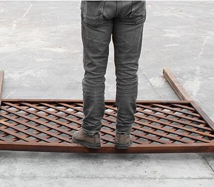 Spalier pentru ghivece din lemn, pentru gradina sau terasa, 90Ax150 cm/60x150 cm, maro