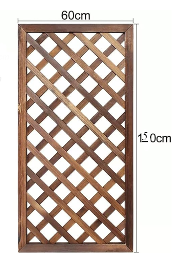 Spalier pentru ghivece din lemn, pentru gradina sau terasa, 90Ax150 cm/60x150 cm, maro