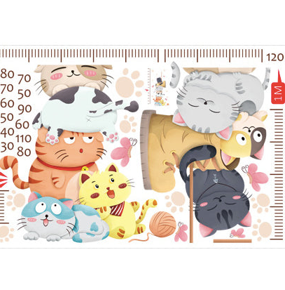 Sticker autocolant de perete pentru camera copilulu, rezistent la zgarieturi si apa, 158x52 cm, diverse modele