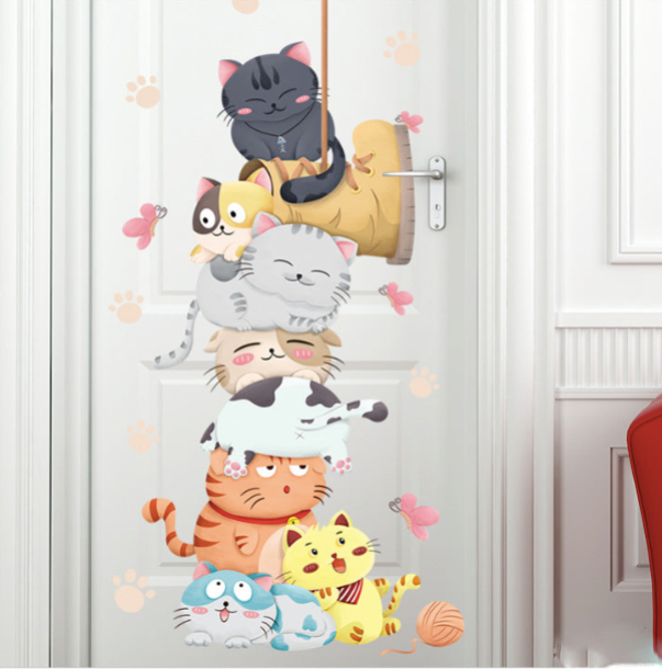 Sticker autocolant de perete pentru camera copilulu, rezistent la zgarieturi si apa, 158x52 cm, diverse modele