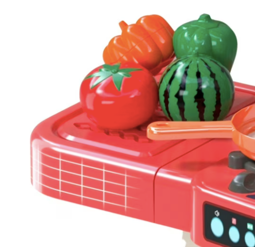 Bucatarie completa copii, lumini, sunete si multiple accesorii, 95 CM inaltime, cu 73 accesorii