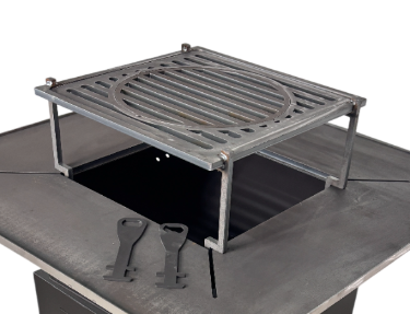 Suport metalic pentru ceaun, din otel, potrivit pentru firepit rotund, 14 cm