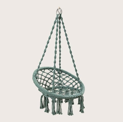 Fotoliu suspendat, Hamac tip scaun, din bumbac, suspendat, pentru interior sau terasa