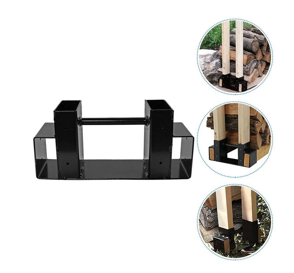 Suport lemne de foc din fier organizator