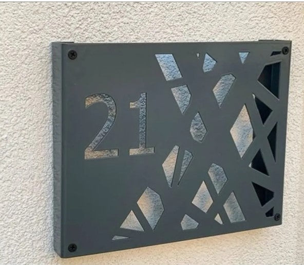 Numar casa/poarta/aparatament/usa , metalic, personalizat, negru, cnc