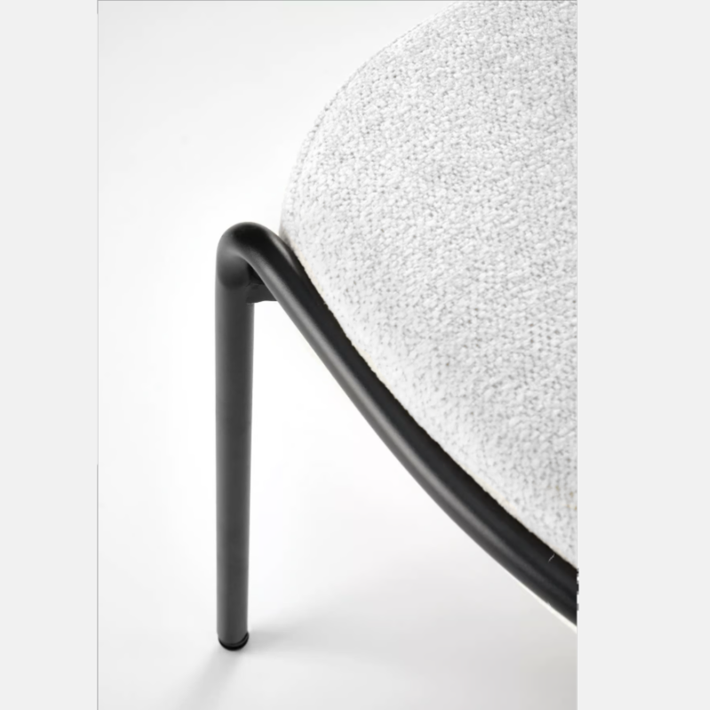 Scaun bucatarie, scaun bar, scaun dining, scaun tapitat, 52x62x87 cm, alb