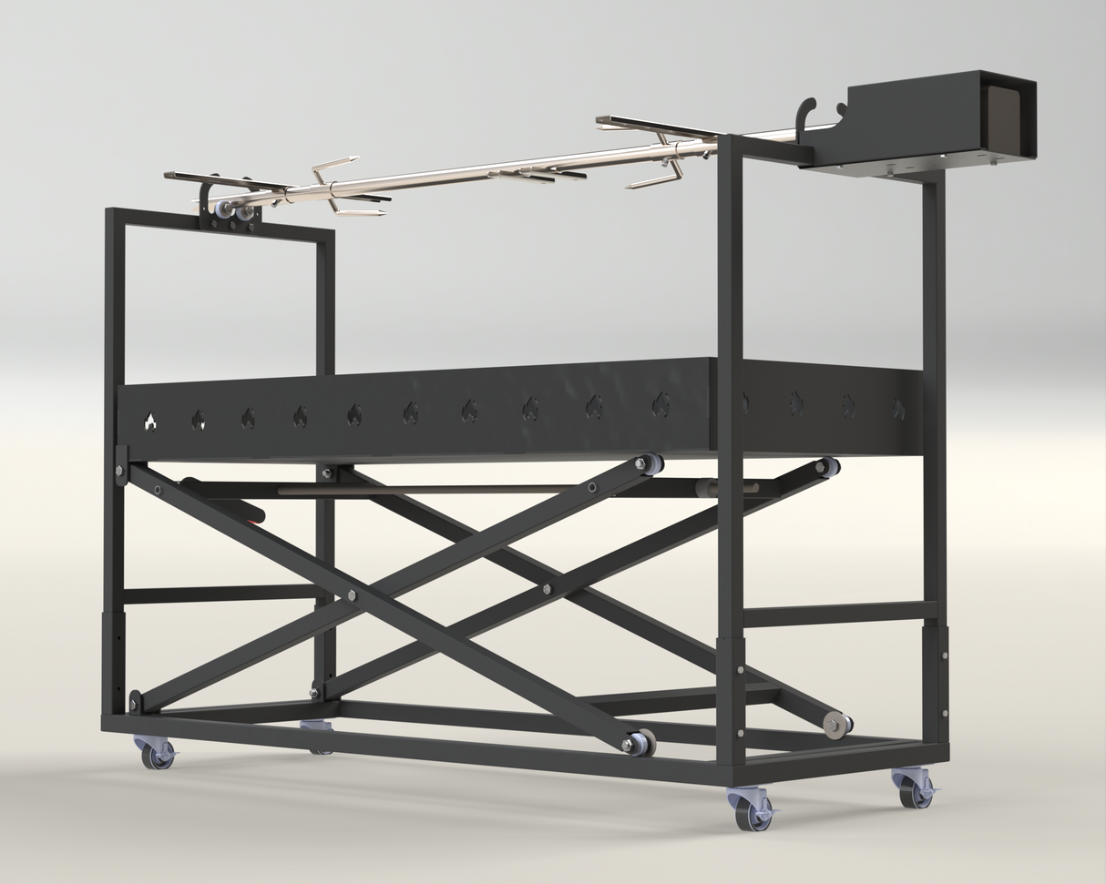 Protap Rotisor inox ,electric profesional 100 kg , porc ,purcel,vitel,berbecut,berbec ,cu focar reglabil, 160 cm x 60 cm