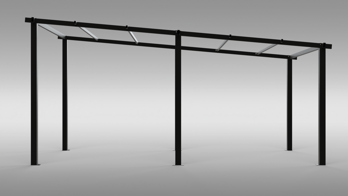 Garaj,Pergola,Pavilion de gradina,Acoperis Masina, Metal,Modular, 3 x 5 m