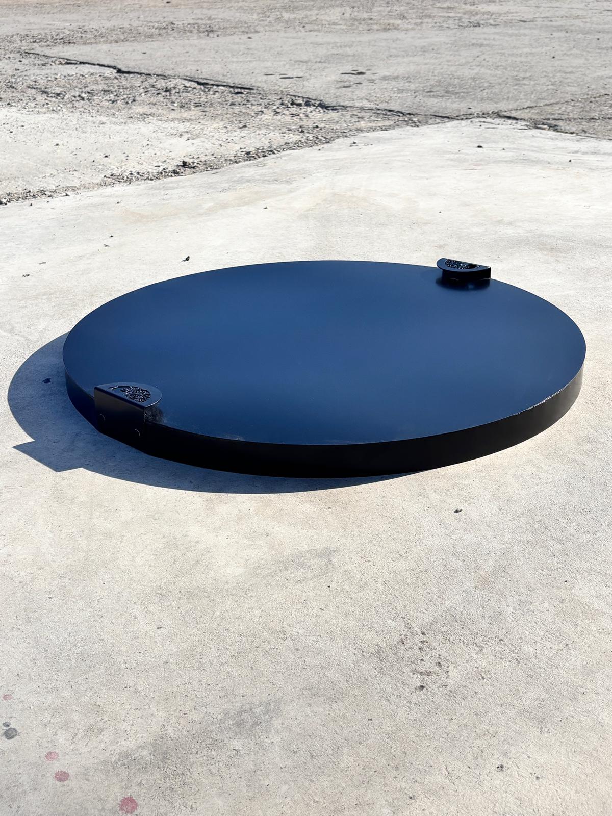 Capac Metalic pentru Gratar sau Focar – Rotund sau Patrat, Negru Mat | Protecție Premium pentru Fire Pit  Exterior