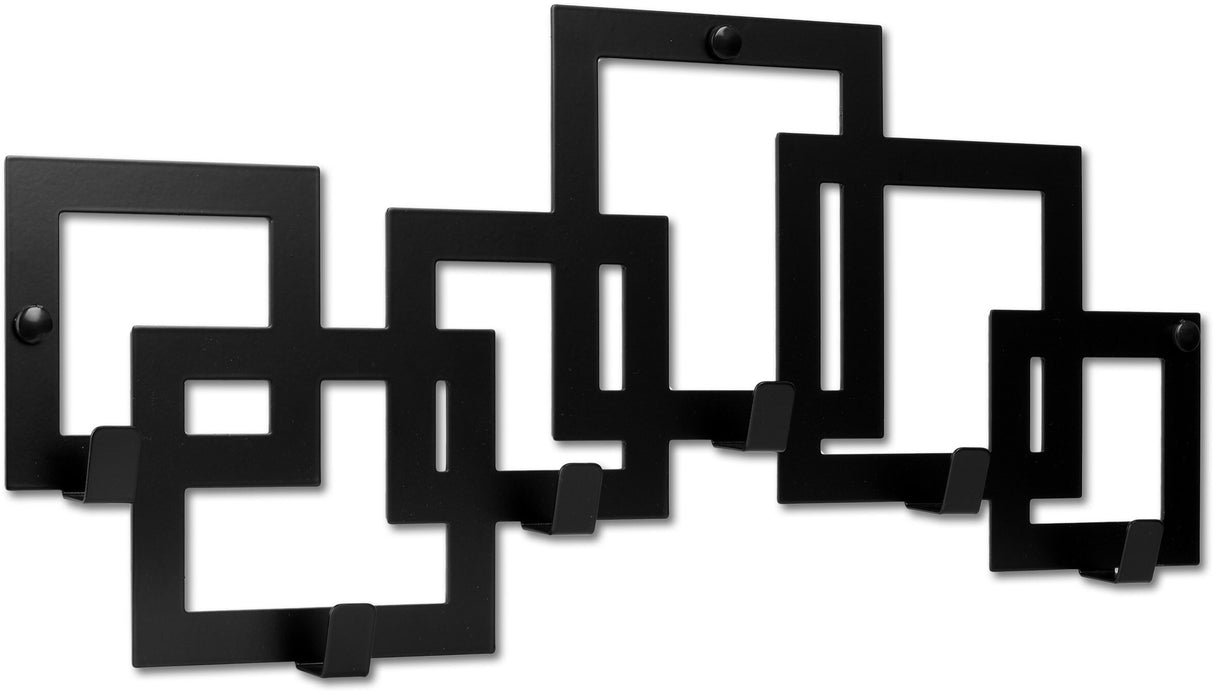 Cuier hol,baie,linving, de perete, metalic, cu 6 agatatoare,25x50cm