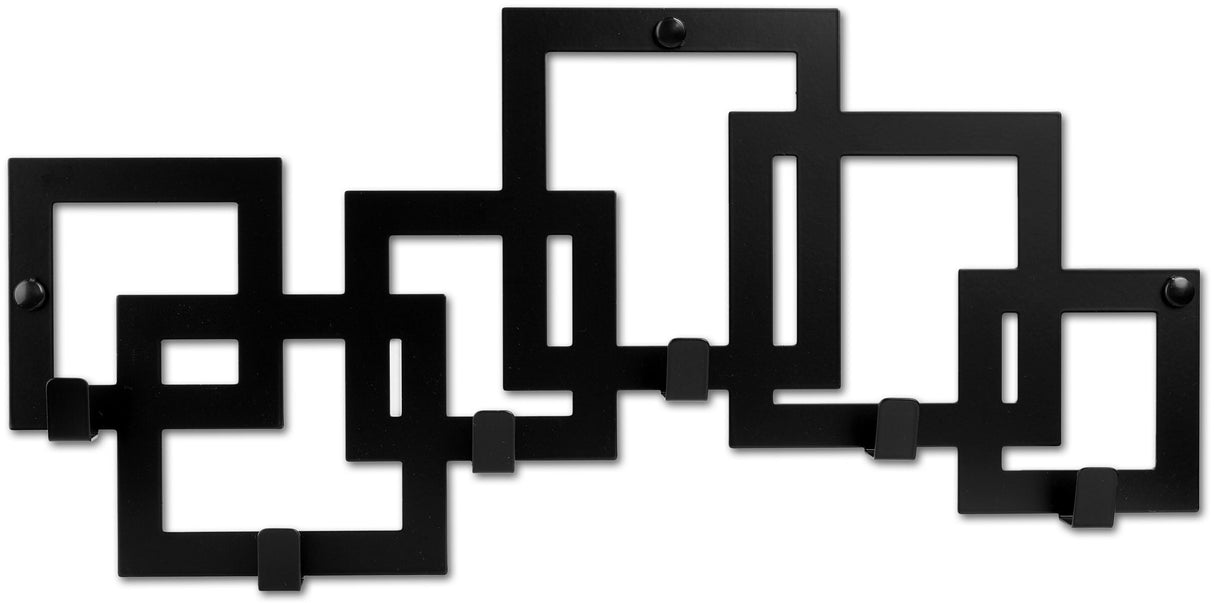 Cuier hol,baie,linving, de perete, metalic, cu 6 agatatoare,25x50cm