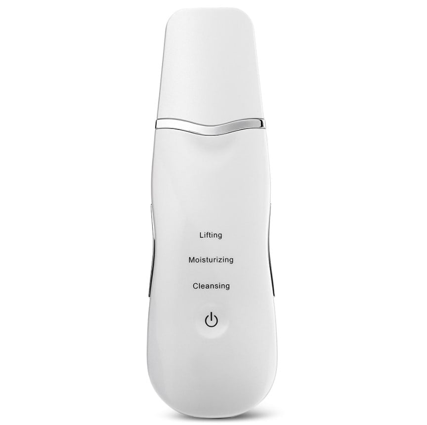 Aparat curatare faciala, ultrasonic, lifting ten, indepartare puncte negre, hidratare, skin scrubber, peeling, alb - BUZ.RO