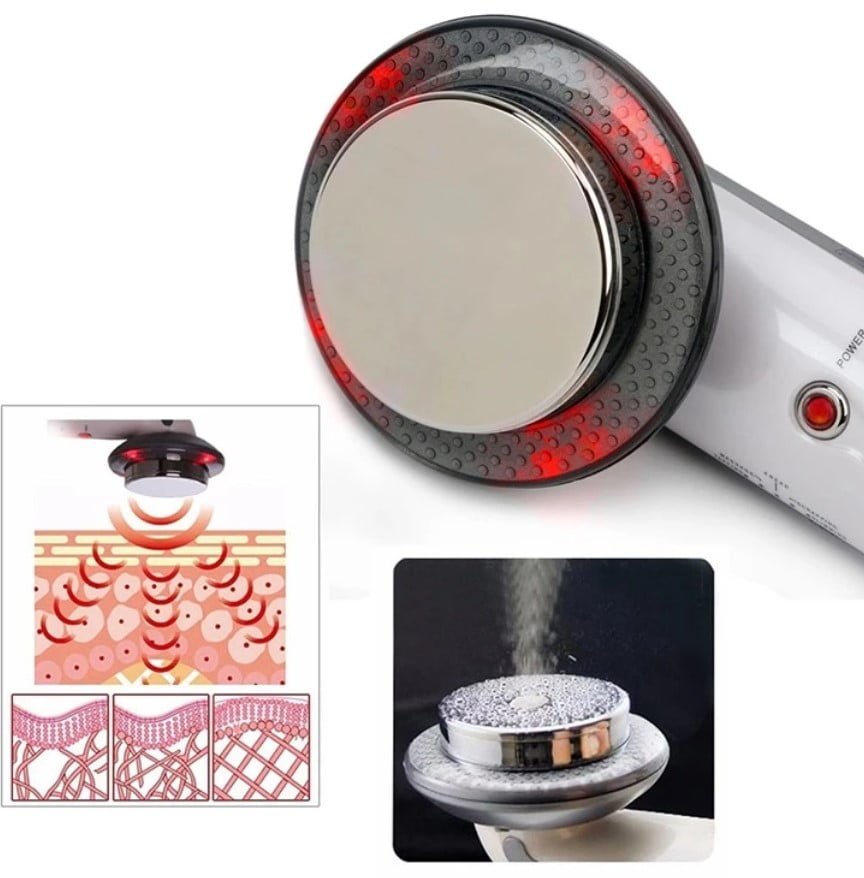 Aparat de slabit profesional cu tehnologie 6 in 1, EMS, ultrasonic, cu infrarosu, pentru fata si corp, terapie anti durere - BUZ.RO