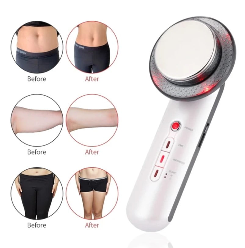 Aparat de slabit profesional cu tehnologie 6 in 1, EMS, ultrasonic, cu infrarosu, pentru fata si corp, terapie anti durere - BUZ.RO