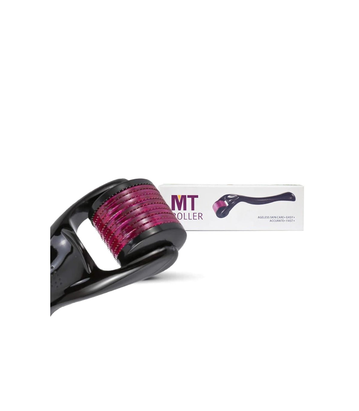 Aparat masaj facial pentru reducerea ridurilor si cicatricilor, dermaroller, 540 ace din titan, 0 25 mm