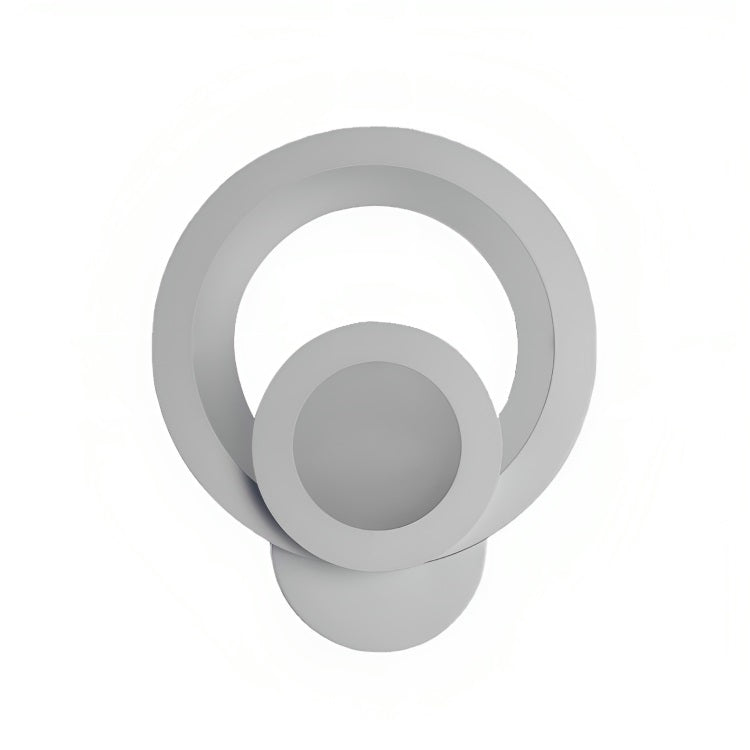 Aplica LED Circle, 2 cercuri, 3 tipuri de lumini, intensitate reglabila, 20x24cm, design unic si modern, calitate premium, alba